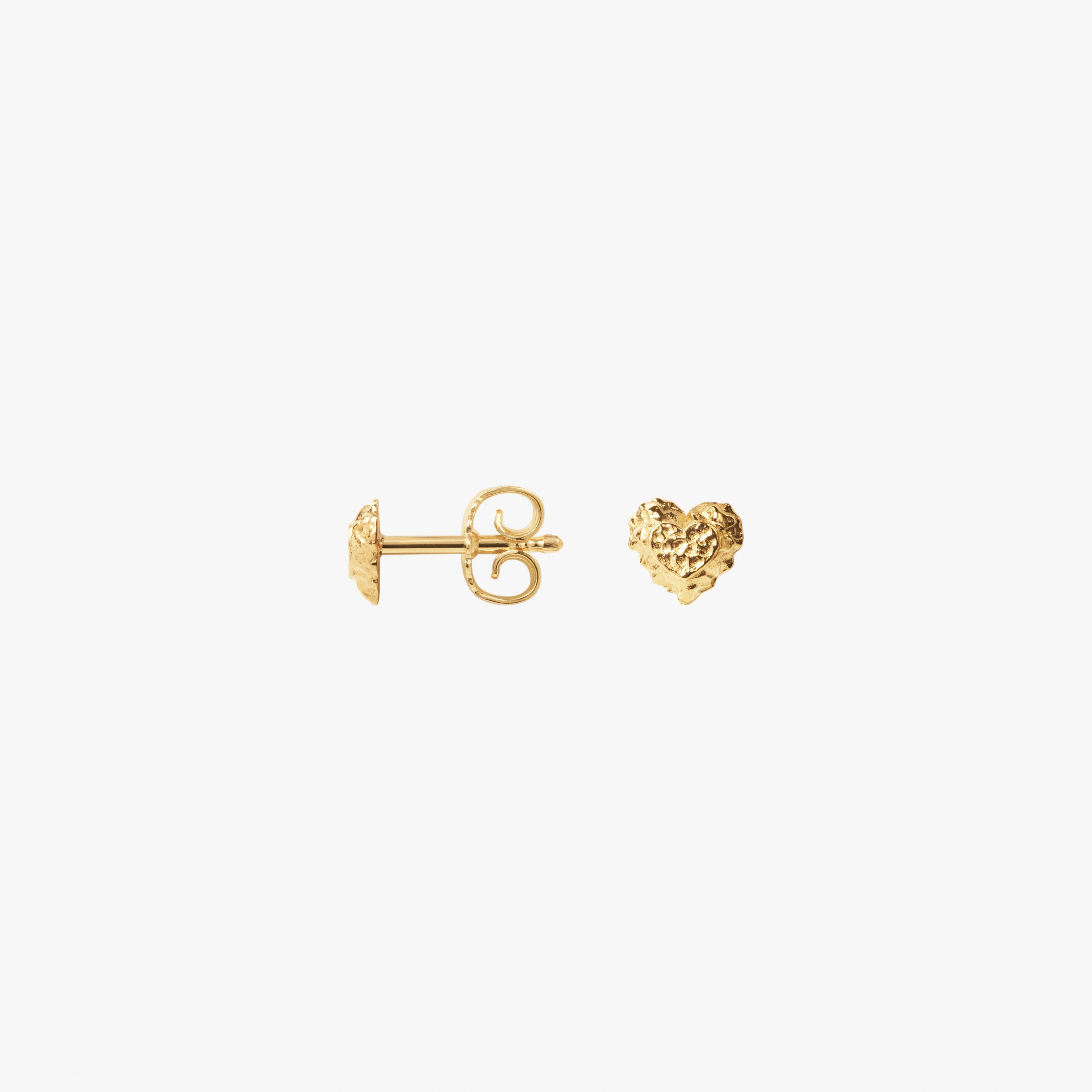 Sparkly Heart Stud Earrings