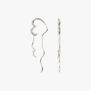 Wavy Sparkly Heart Earlines