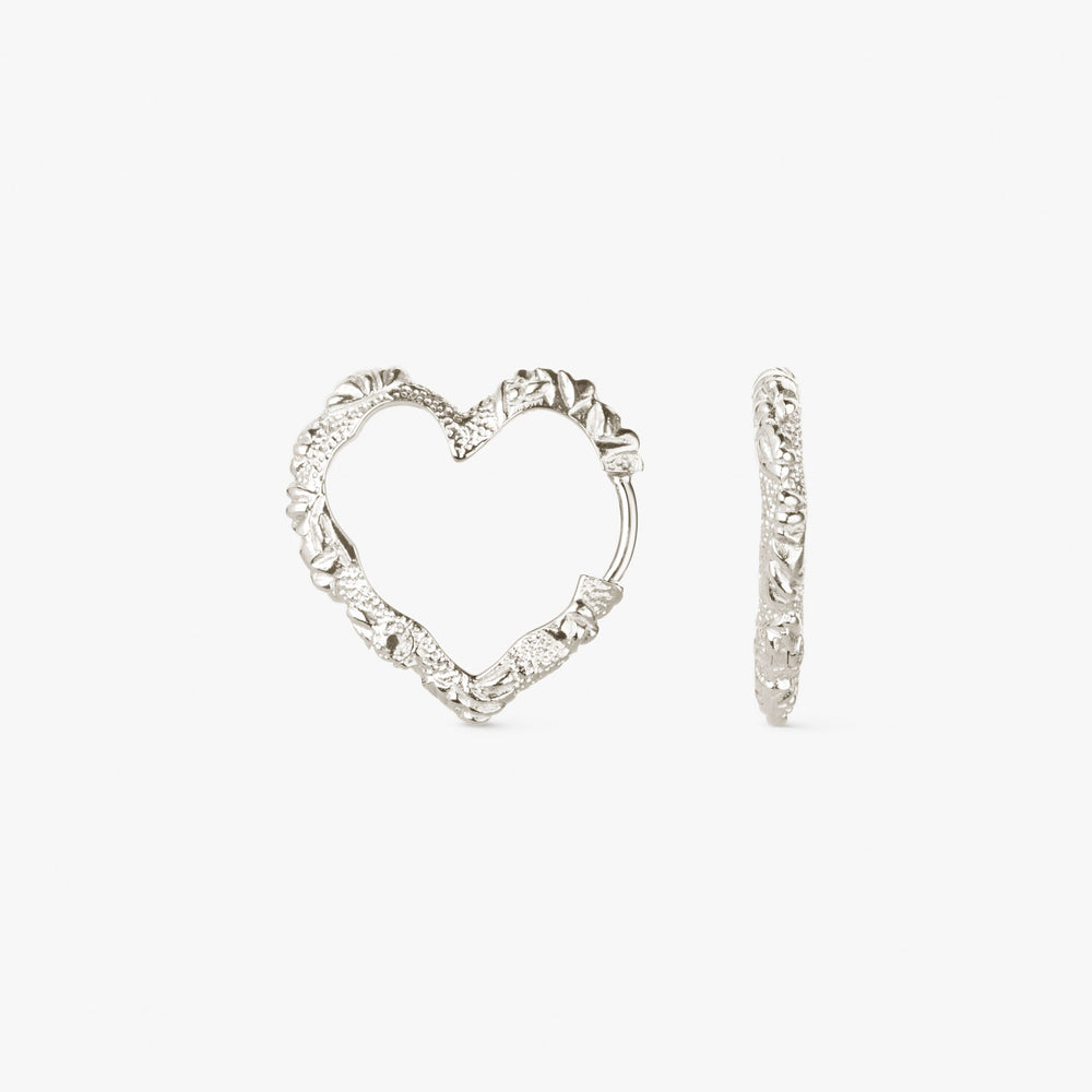 Medium Heart Crush Hoops